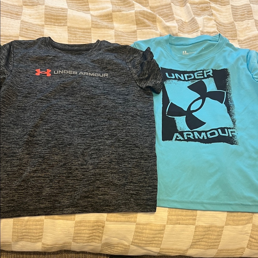 Under Armour Kids' Charcoal and Aqua Tees
